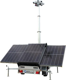 Przyczepa do monitoringu PV3 z zabudową z systemem na fotowoltaikę