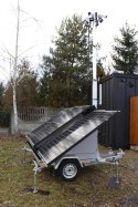 Przyczepa do monitoringu PV3 z zabudową z systemem na fotowoltaikę