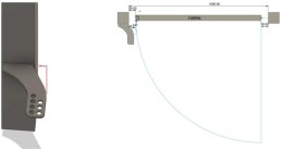 Uchwyty MOD.80/12/36 na słupek do napędów z otworami 12mm: CAME, ROGER, FAAC, Genius, DTM, Proxima, Hato, Tousek itd.