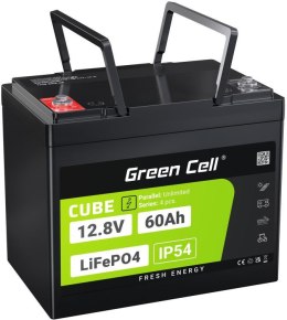 AKUMULATOR LITOWO-ŻELAZOWO-FOSFORANOWY LiFePO4 Green Cell Cube 12.8V 60Ah LFPGC12V60AH