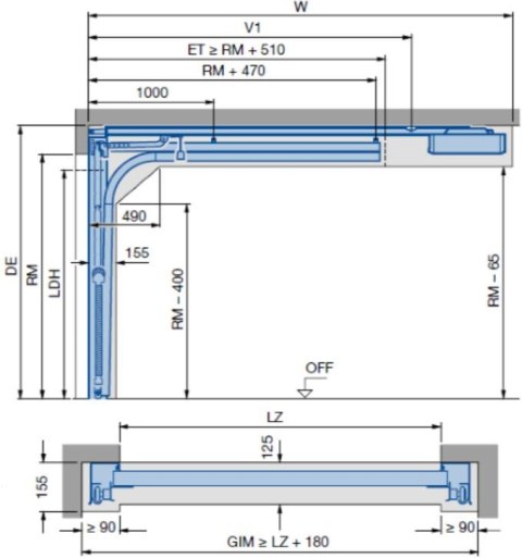 Brama garażowa segmentowa Renomatic/Hormann z napędem ProLift500-2 i szyną FS30 - przetłoczenia M Planar. Wymiar 2500x2125mm. Brama garażowa segmentowa Renomatic/Hormann z napędem ProLift500-2 i szyną FS30 - przetłoczenia M Planar. Wymiar 2500x2125mm.