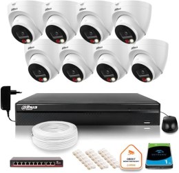 ZESTAW 8 Kamer IP Dahua 8mpx IPC-HDW1839T-A-IL-0280B-S6 + DYSK 1TB