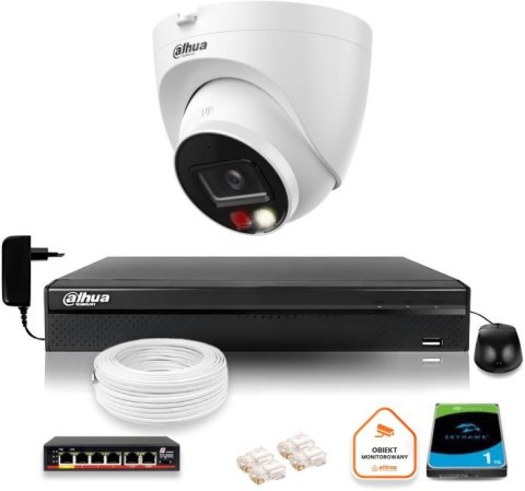 ZESTAW Kamera IP Dahua 8mpx IPC-HDW1839T-A-IL-0280B-S6 + DYSK 1TB