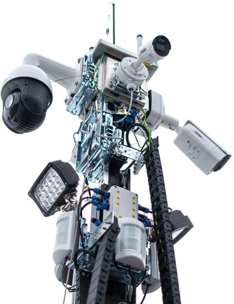 Mobilna wieża do zdalnego wideomonitoringu CCTV iCAM-TOWER AI 5MQ3