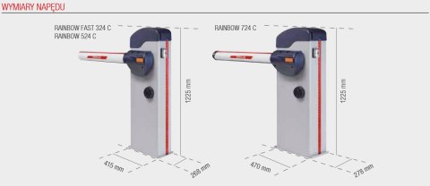 Szlaban kompletny Genius Rainbow Fast 524C z ramieniem o dł. 5m