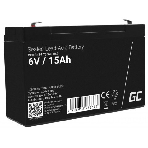 Akumulator AGM VRLA 6V 15Ah Akumulator AGM VRLA 6V 15Ah