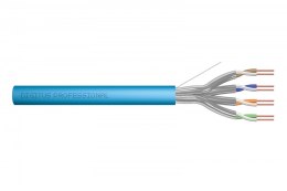 Kabel teleinformatyczny instalacyjny kat.6A, U/FTP, Dca, drut, AWG 23/1, LSOH, 500m, niebieski, szpula