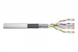 Kabel teleinformatyczny patchcordowy kat.6, SF/UTP, linka, AWG 26/7, LSOH, 100m, szary, karton