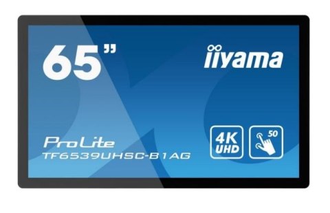 Monitor wielkoformatowy 65 cali TF6539UHSC-B1AG IPS,24/7,4K,IP54,500cd,7H,POJ.50p,LAN Monitor wielkoformatowy 65 cali TF6539UHSC-B1AG IPS,24/7,4K,IP54,500cd,7H,POJ.50p,LAN