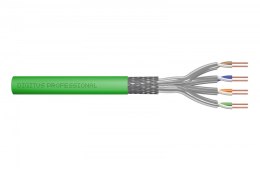 Kabel teleinformatyczny instalacyjny kat.8.2, S/FTP, Dca, AWG 22/1, LSOH, 50m, Zielony