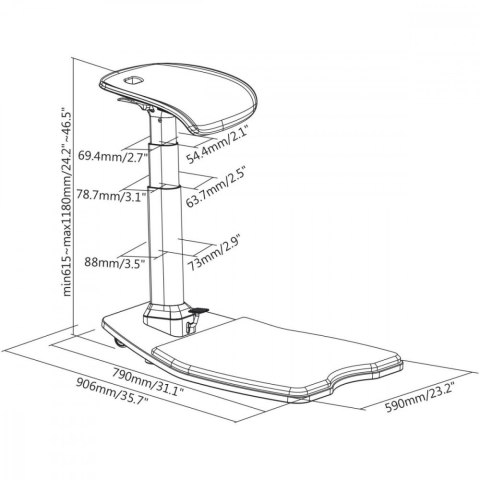 Ergonomiczne krzesło z regulacją wysokości MC-872 Ergonomiczne krzesło z regulacją wysokości MC-872