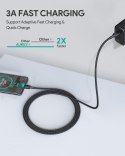 CB-CC3 OEM kabel USB-C - USB-C 3m 60W PD 20V nylonowy oplot czarny