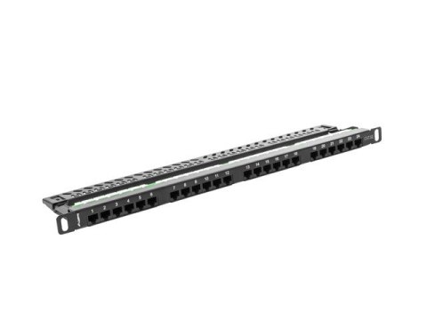 Patch Panel 24 Port 0.5U Kat.5E czarny Patch Panel 24 Port 0.5U Kat.5E czarny