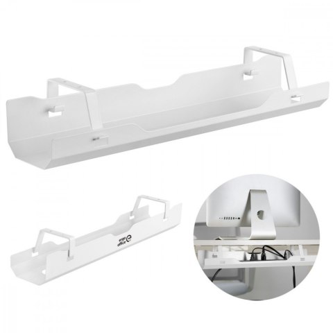 Organizer podbiurkowy na kable listwe Ergo Office ER-431W Biały Organizer podbiurkowy na kable listwe Ergo Office ER-431W Biały