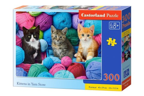 Puzzle 300 elementów Kotki w kłębkach wełny