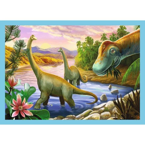 Puzzle 4w1 Wyjątkowe dinozaury