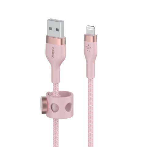 Kabel BoostCharge USB-A do Lightning silikonowy 2m, różowy Kabel BoostCharge USB-A do Lightning silikonowy 2m, różowy