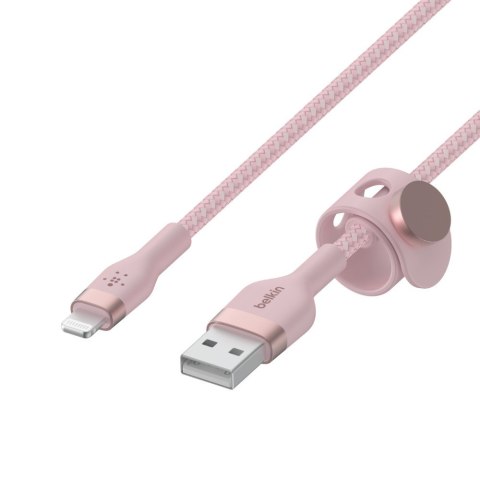 Kabel BoostCharge USB-A do Lightning silikonowy 2m, różowy Kabel BoostCharge USB-A do Lightning silikonowy 2m, różowy