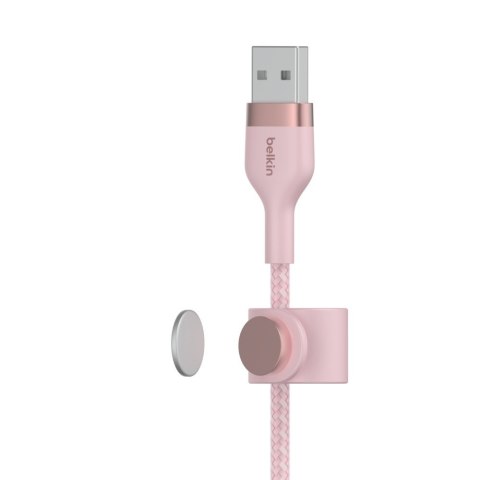 Kabel BoostCharge USB-A do Lightning silikonowy 3m, różowy Kabel BoostCharge USB-A do Lightning silikonowy 3m, różowy