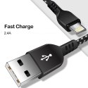 Kabel lightning fast charge 2.4A MCE481 Czarny