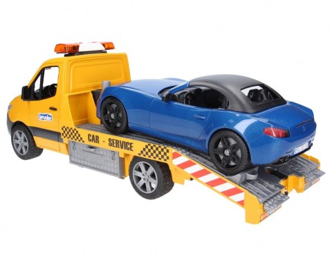 Pojazd Mercedes Sprinter laweta pomocy drogowej z modułem świetlno-dźwiękowym