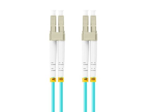 Patchcord światłowodowy Mm Lc/Upc-Lc/Upc Duplex 3.0mm 3m Aqua Patchcord światłowodowy Mm Lc/Upc-Lc/Upc Duplex 3.0mm 3m Aqua