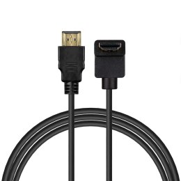 Kabel HDMI kątowy złoty v1.4 3D, 4Kx2K, 1.5m, CL-04