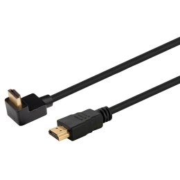 Kabel HDMI kątowy złoty v1.4 3D, 4Kx2K, 1.5m, CL-04