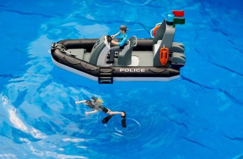 Pojazd Policyjna łódź z 2 figurkami i modułem