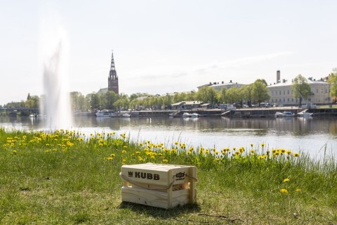 Gra Kubb w kartonowym opakowaniu