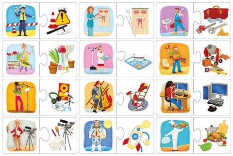 Gra Zawody i atrybuty - puzzle Gra Zawody i atrybuty - puzzle