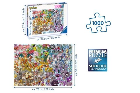 Puzzle 1000 elementów Challenge Pokemon Puzzle 1000 elementów Challenge Pokemon