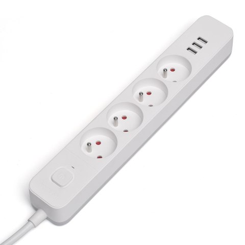 Listwa zasilająca przeciwprzepięciowa 4 gniazda z 3xUSB-A, Fast Charge, 1,5m, LZ-12 Listwa zasilająca przeciwprzepięciowa 4 gniazda z 3xUSB-A, Fast Charge, 1,5m, LZ-12