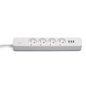 Listwa zasilająca przeciwprzepięciowa 4 gniazda z 3xUSB-A, Fast Charge, 1,5m, LZ-12