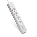 Listwa zasilająca przeciwprzepięciowa 4 gniazda z 3xUSB-A, Fast Charge, 1,5m, LZ-12