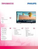 Telewizor 75 cali LED 75PUS8007/12 Android Ambilight