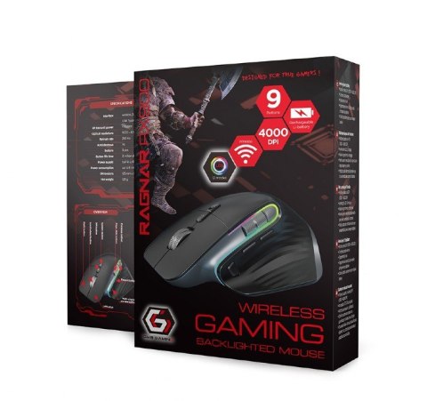 Mysz bezprzewodowa RAGNAR WRX900 9 przyciskow RGB Mysz bezprzewodowa RAGNAR WRX900 9 przyciskow RGB