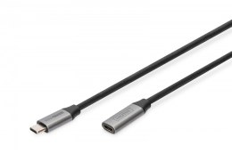 Kabel przedłużający USB 3.0 60W/5Gbps Typ USB C/USB C M/Ż 1m Czarny
