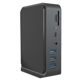 Stacja dokująca IB-DK2261AC 13w1 USB Type-C,7xUSB,czytnik kart,Audio in/out,LAN,HDMI