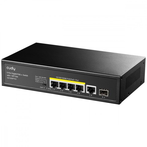 Przełącznik GS1005PTS1 5xGE PoE+ 1xSFP 120W Przełącznik GS1005PTS1 5xGE PoE+ 1xSFP 120W