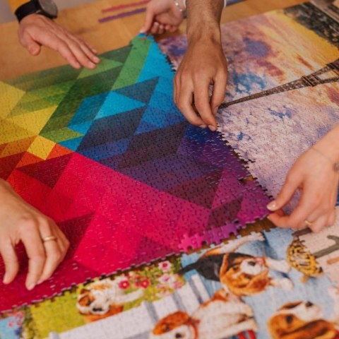 Puzzle 1000 elementów UFT Zachód słońca, Wieża Eiffla, Paryż, Francja