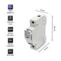 Podstawa bezpiecznikowa z diodą + bezpiecznik DC | 1P | 1000V | 15A | 10x38 | solar