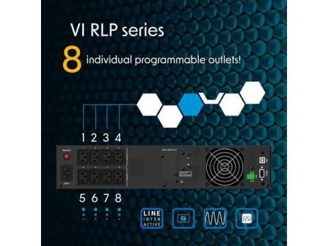 Zasilacz awaryjny UPS Line-interactive 1000VA 8xIEC C13 USB-B EPO LCD 2U Zasilacz awaryjny UPS Line-interactive 1000VA 8xIEC C13 USB-B EPO LCD 2U
