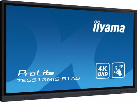 Monitor interaktywny 55 cali TE5512MIS-B1AG INFRARED,40pkt,IPS,4K,,7H,WiFi Monitor interaktywny 55 cali TE5512MIS-B1AG INFRARED,40pkt,IPS,4K,,7H,WiFi
