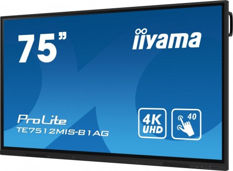 Monitor interaktywny 75 cali TE7512MIS-B1AG INFRARED,40pkt,IPS,4K,7H,WiFi Monitor interaktywny 75 cali TE7512MIS-B1AG INFRARED,40pkt,IPS,4K,7H,WiFi
