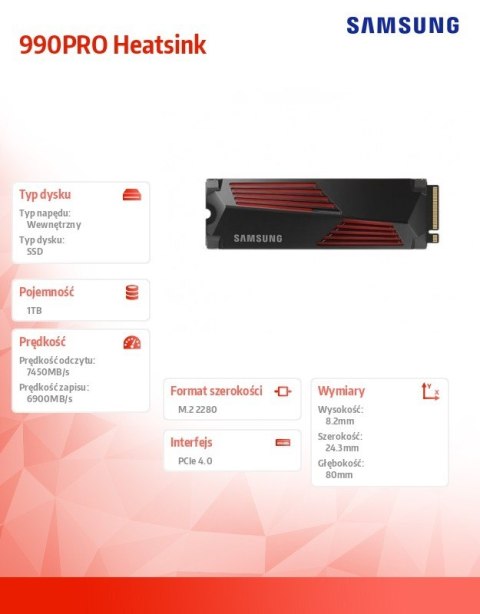 Dysk SSD 990PRO Heatsink NVMe 1TB