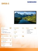 Monitor profesjonalny OH55A-S 55 cali Błyszczący 24h/7 3500(cd/m2) 1920 x 1080 (FHD) S7 Player (Tizen 5) 3 lata On-Site (LH55OHA