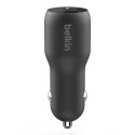 Dwuportowa ładowarka samochodowa BoostCharge z PPS 37W USB-C PD Dual PPS USB-C 25W USB-A 12W