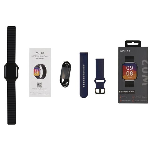 Smartwatch W02 1.85 cala 280 mAh Czarny