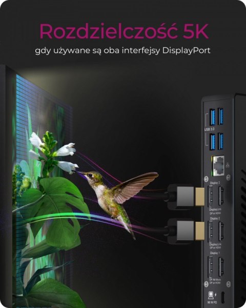Stacja dokująca IB-DK2256AC 12in1,HDMI,DP,USB,CR,LAN,PD 96Watt
